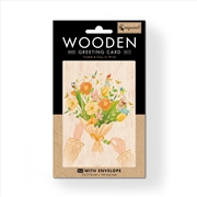 Buy Wooden Greeting Card Anniversary Bouquet 11x16cm