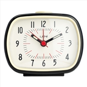 Buy Leni Retro Alarm Clock 9x11x6cm - Black
