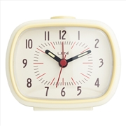 Buy Leni Retro Alarm Clock 9x11x6cm - Ivory