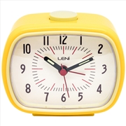 Buy Leni Retro Alarm Clock 9x11x6cm - Lemon