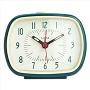 Buy Leni Retro Alarm Clock 9x11x6cm - Peacock