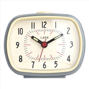 Buy Leni Retro Alarm Clock 9x11x6cm - Slate Grey