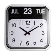 Buy Banker's Wall Clock with Calendar 43x43x11cm - White