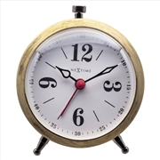 Buy NeXtime Harvey Alarm Clock with Luminous Hands 9x10.8x5cm - Gold