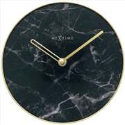 Buy NeXtime Marble Table Clock 20cm - Black and Gold