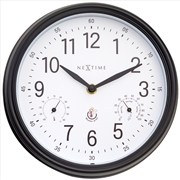 Buy NeXtime Jasmine Weatherproof Outdoor Wall Clock 23.5 - Black and White