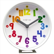 Buy NeXtime Sophia Alarm Clock with Night Light 12.5x13x5.5cm - Multicolour