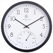 Buy NeXtime Marigold Weatherproof Outdoor Wall Clock 30.5cm - Black and White