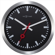 Buy NeXtime Station Stripe Clock 19cm - Black
