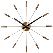Buy NeXtime Plug-Inn Stainless Steel Wall Clock 58cm - Wood Brown