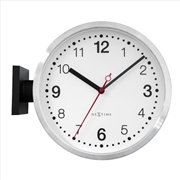 Buy NeXtime Double Small Station Wall Clock 32.3x28x10cm - Black and White