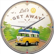 Buy Nostalgic-Art Wall Clock VW Bulli - Let's Get Away 30cm
