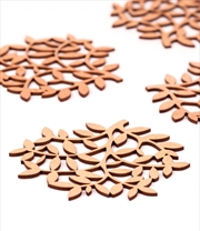 Buy Wooden Coaster Leaves 10x10x0.3cm