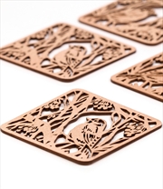 Buy Wooden Coaster Large Bird 10x10x0.3cm