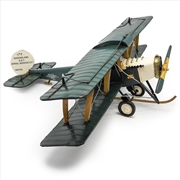 Buy Queensland Avro 504 Plane Metal Collectable - Green 50x50x16cm