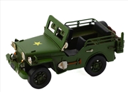 Buy Army Jeep Metal Collectable - Green 17x8.5x8.7cm