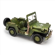 Buy Army Jeep Car Metal Collectable - Green 38x17x18cm