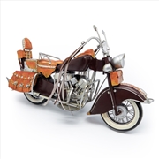 Buy Motorbike with Leatherette Handles Metal Collectable 36x15x22cm