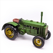 Buy Green and Gold Tractor Metal Collectable 38x18x18cm