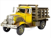 Buy Rustic Farm Truck Metal Collectable - Yellow 39x16x18cm