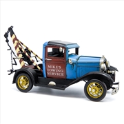 Buy Old Tow Truck Metal Collectable - Blue and Red 41x17x18cm