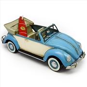 Buy Volkswagen Beetle with Surfboard Metal Collectable - Blue 34x13x12cm