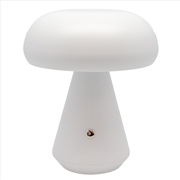 Buy Rechargeable LED Table Lamp Mushroom-Shaped 16x16x18cm - White