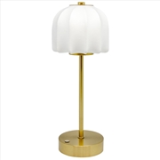Buy Rechargeable LED Table Lamp with Silk Umbrella Shade12x12x 31cm