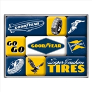 Buy Nostalgic-Art 9pc Magnet Set Goodyear Logos 7x9.3x2cm