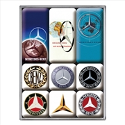 Buy Nostalgic-Art 9pc Magnet Set Mercedes-Benz Logo Evolution 7x9.3x2cm