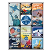 Buy Nostalgic-Art 9pc Magnet Set Pan Am Travel The World Posters 7x9.3x2cm
