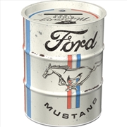 Buy Nostalgic-Art Money Box Oil Barrel Ford Mustang 9.3x9.3x11.5cm