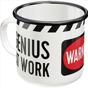 Buy Nostalgic-Art Enamel Mug Genius at Work 8x8x8xcm