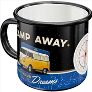 Buy Nostalgic-Art Enamel Mug VW Bulli Let's Camp Away Night 8x8x8xcm