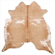 Buy Genuine Cowhide Rug Beige and White 3.40 - 4sqm