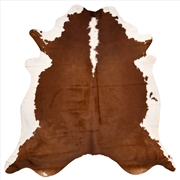 Buy Genuine Cowhide Rug Brown and White 3.40 - 4sqm