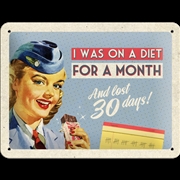 Buy Nostalgic-Art Small Sign I was on a diet 15x20x0.3cm