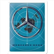 Buy Nostalgic-Art Small Sign Mercedes- Benz Blue Map 15x20x0.3cm