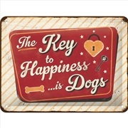 Buy Nostalgic-Art Small Sign Dogs - Key to Happiness 15x20x0.3cm