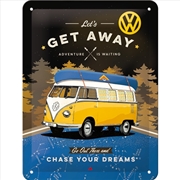 Buy Nostalgic-Art Small Sign VW Bulli - Let's Get Away Night 15x20x0.3cm