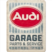 Buy Nostalgic-Art Small Sign Audi Garage 15 x 20cm 15x20x0.3cm
