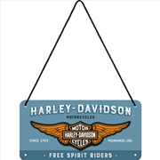Buy Nostalgic-Art Hanging Sign Harley-Davidson Logo Blue 20x10x0.2cm