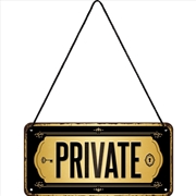Buy Nostalgic-Art Hanging Sign Private 20x10x0.2cm