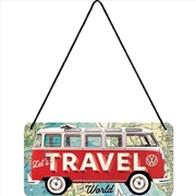 Buy Nostalgic-Art Hanging Sign VW Bulli - Travel the World 20x10x0.2cm