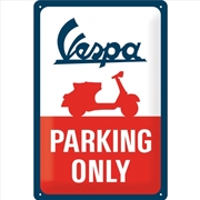 Buy Nostalgic-Art Medium Sign Vespa Parking Only 20x30x0.5cm