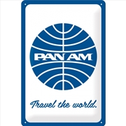 Buy Nostalgic-Art Medium Sign Pan Am - Travel The World 20x30x0.5cm