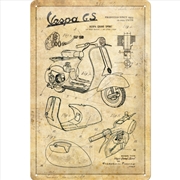 Buy Nostalgic-Art Medium Sign Vespa - Parts Sketches 20x30x0.5cm