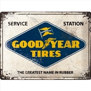 Buy Nostalgic-Art Large Sign Goodyear - Logo White 30x40x0.5cm