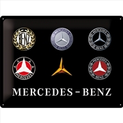 Buy Nostalgic-Art Large Sign Mercedes-Benz Logo Evolution 30x40x0.5cm
