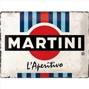 Buy Nostalgic-Art Large Sign Martini - L'Aperitivo Racing Stripes 30x40x0.5cm